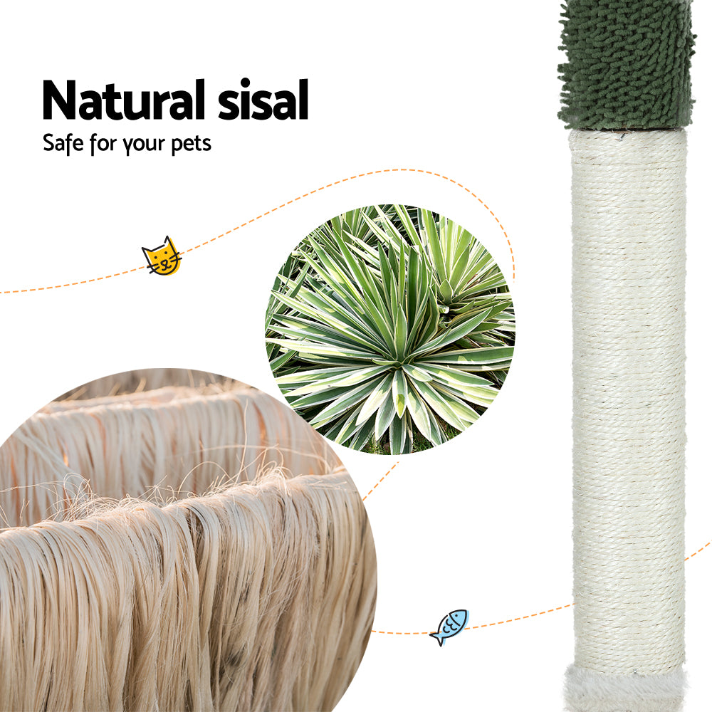 i.Pet Cat Tree 78cm Scratching Post Tower Scratcher Wood Condo House Bed Toys Green-Cat Trees-PEROZ Accessories