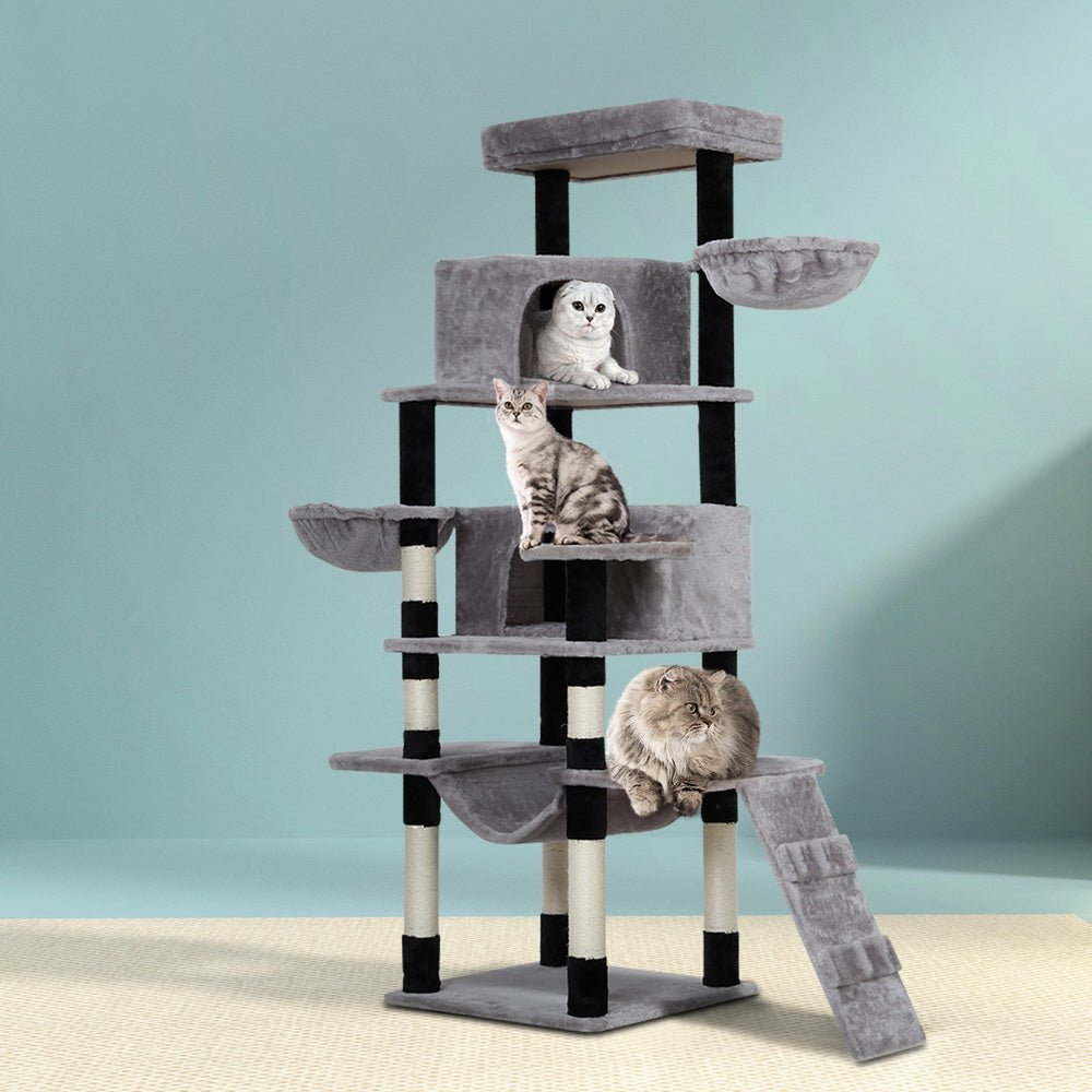 i.Pet Cat Tree 161cm Tower Scratching Post Scratcher Wood Condo House Play Bed-Cat Trees-PEROZ Accessories