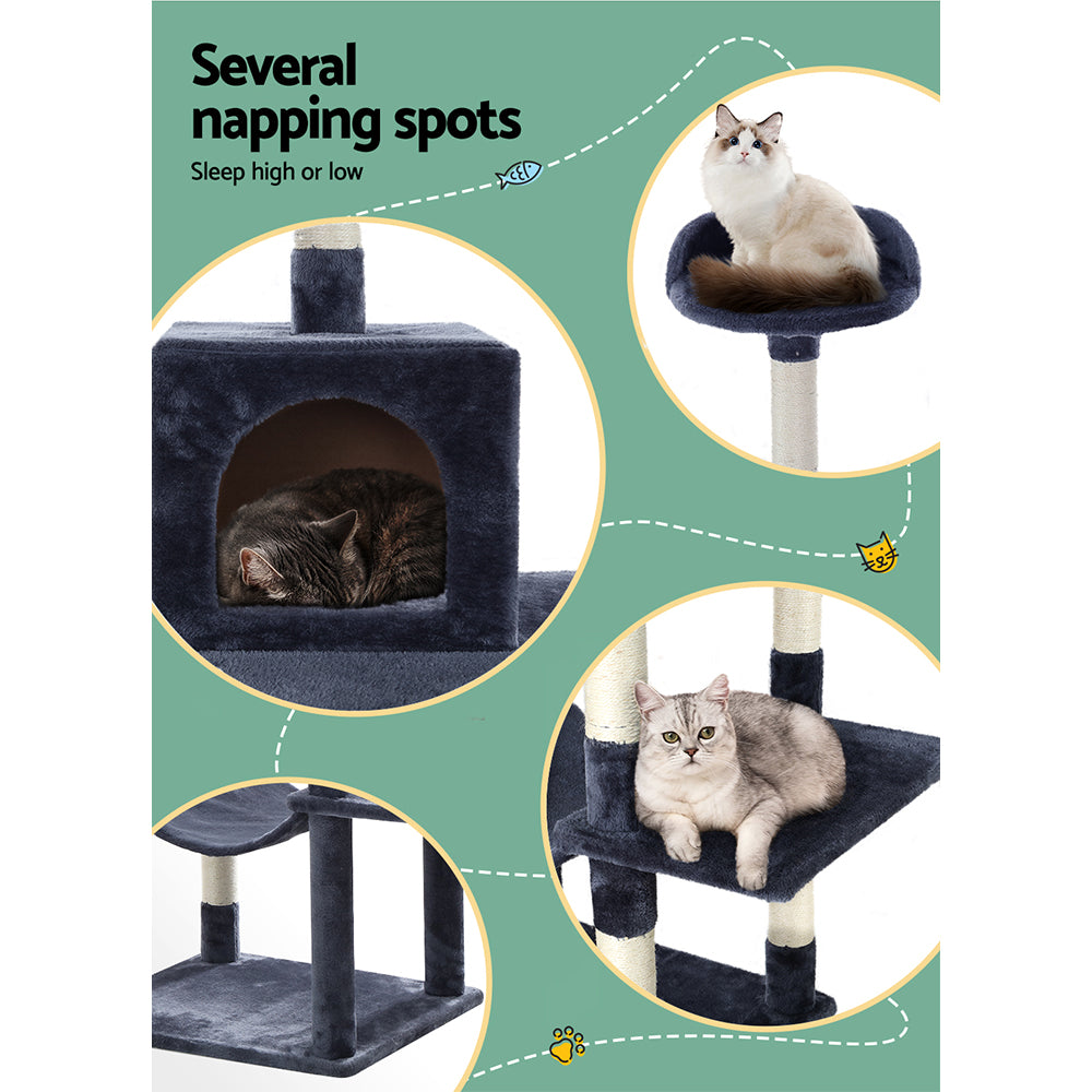 i.Pet Cat Tree 151cm Tower Scratching Post Scratcher Wood Condo House Bed Trees-Cat Trees-PEROZ Accessories