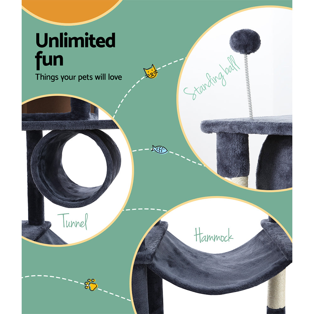 i.Pet Cat Tree 151cm Tower Scratching Post Scratcher Wood Condo House Bed Trees-Cat Trees-PEROZ Accessories