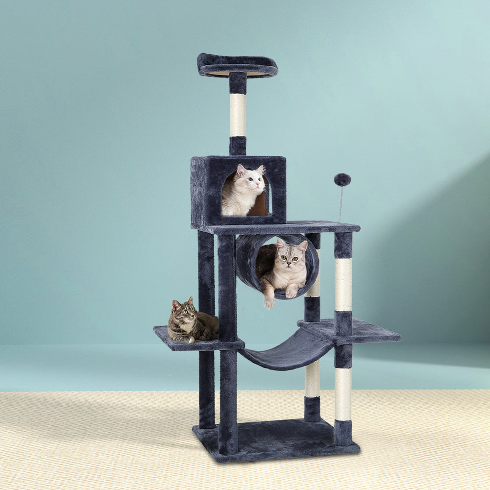i.Pet Cat Tree 151cm Tower Scratching Post Scratcher Wood Condo House Bed Trees-Cat Trees-PEROZ Accessories