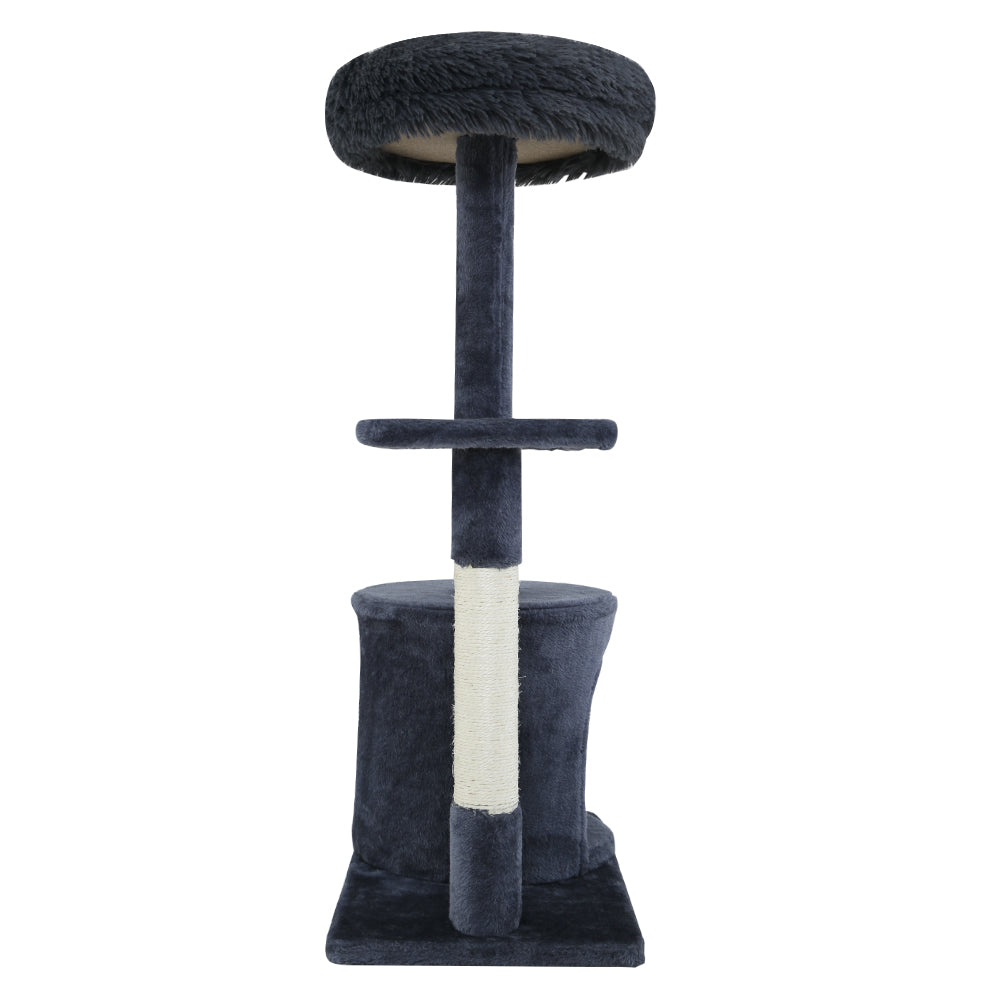 i.Pet Cat Tree 94cm Scratching Post Tower Scratcher Condo House Wood Trees Grey-Cat Trees-PEROZ Accessories