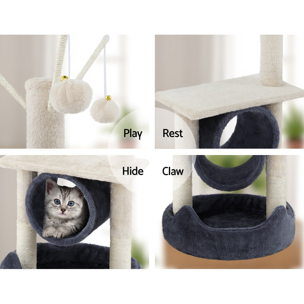 i.Pet Cat Tree 76cm Scratching Post Tower Scratcher Condo House Hanging toys-Cat Trees-PEROZ Accessories