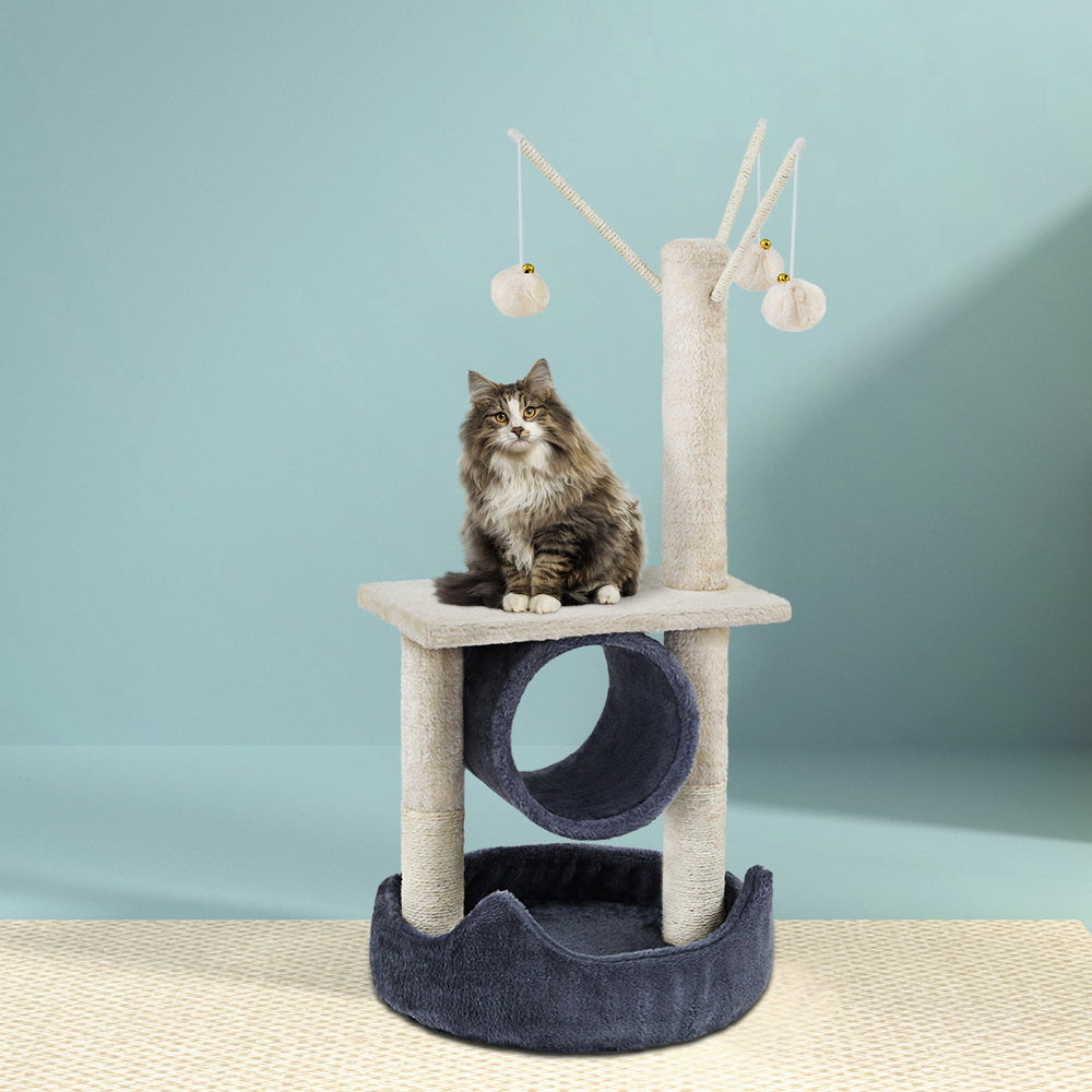 i.Pet Cat Tree 76cm Scratching Post Tower Scratcher Condo House Hanging toys-Cat Trees-PEROZ Accessories