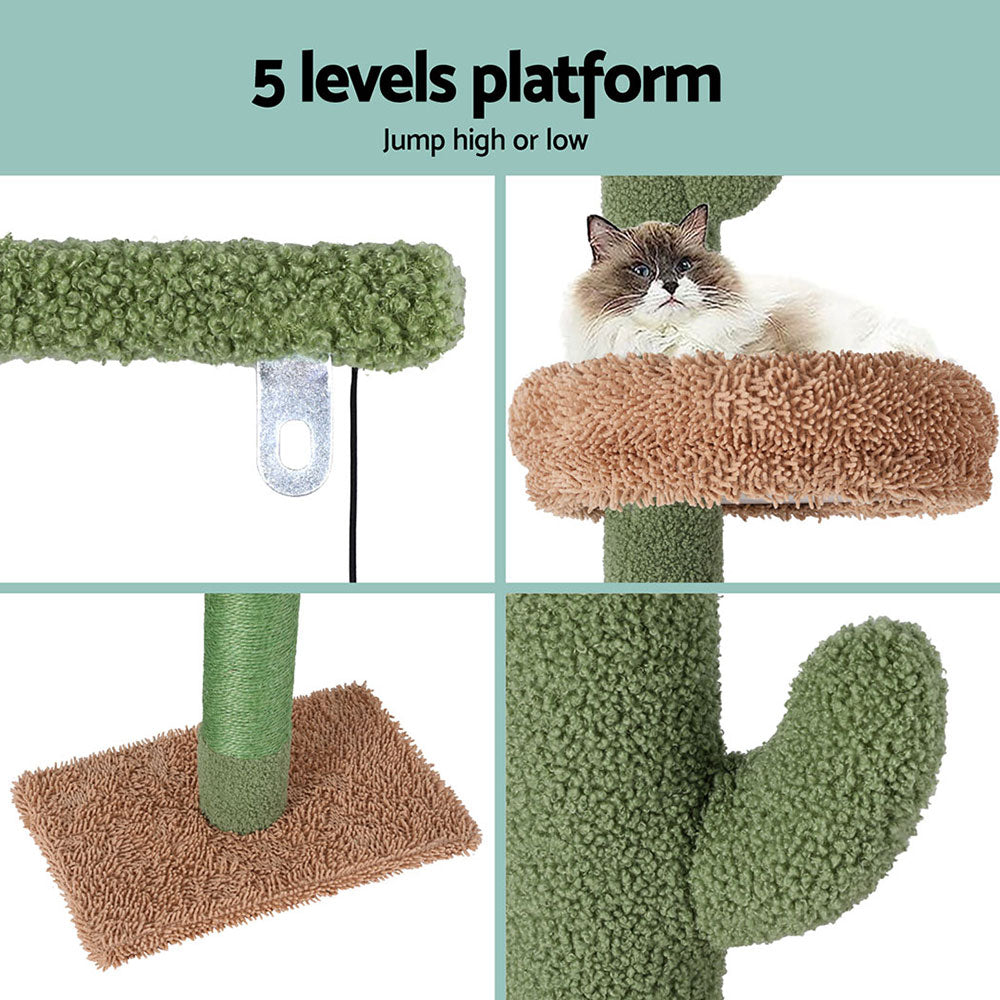 i.Pet Cat Tree Tower Scratching Post Scratcher Floor to Ceiling Cats Bed 290cm-Pet Care > Cat Supplies > Cat Scratching Posts-PEROZ Accessories