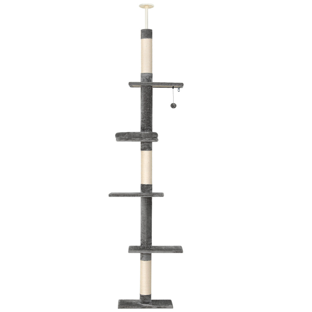 i.Pet Cat Tree 290cm Tower Scratching Post Scratcher Floor to Ceiling Cats Bed-Pet Care > Cat Supplies > Cat Scratching Posts-PEROZ Accessories