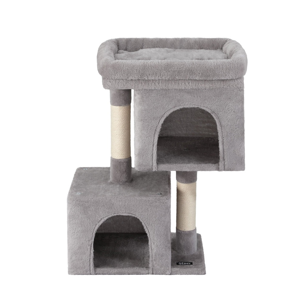i.Pet Cat Tree 67cm Tower Scratching Post Trees Scratcher Condo House Light Grey-Pet Care > Cat Supplies > Cat Scratchers-PEROZ Accessories