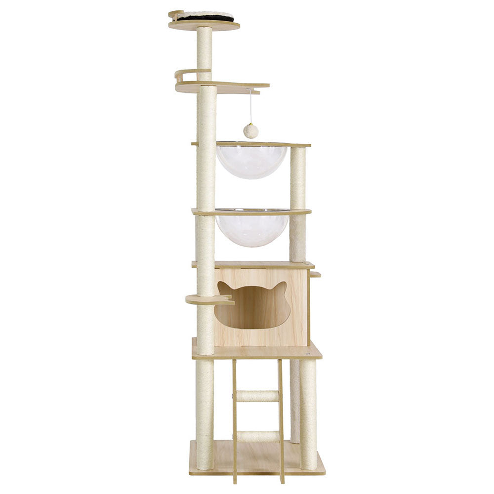 i.Pet Cat Tree Tower Scratching Post Scratcher 174cm Wood Bed Condo House Ladder-Pet Care > Cat Supplies > Cat Scratching Posts-PEROZ Accessories