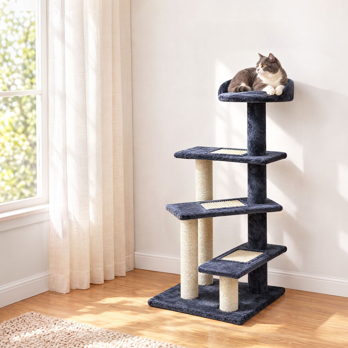 i.Pet Cat Tree 100cm Scratching Post Scratcher Tower Wood Condo House Trees Bed