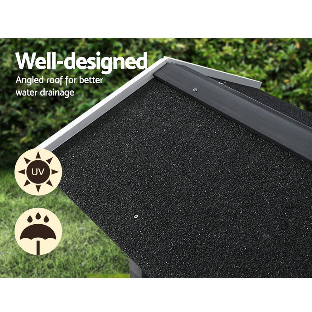 i.Pet Cat House Outdoor Shelter 77cm x 50cm x 73cm Rabbit Hutch Wooden Condo Small Dog Enclosure-Pet Care > Coops & Hutches-PEROZ Accessories