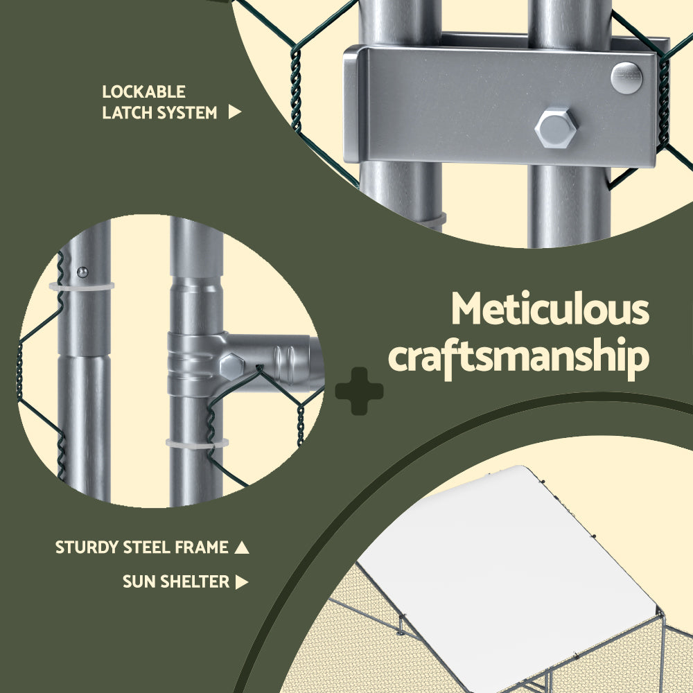 i.Pet Chicken Coop Cage Run Rabbit Hutch Large Walk In Hen House Cover 7mx2mx2m-Pet Care > Coops & Hutches > Small Animal Habitats & Cages-PEROZ Accessories