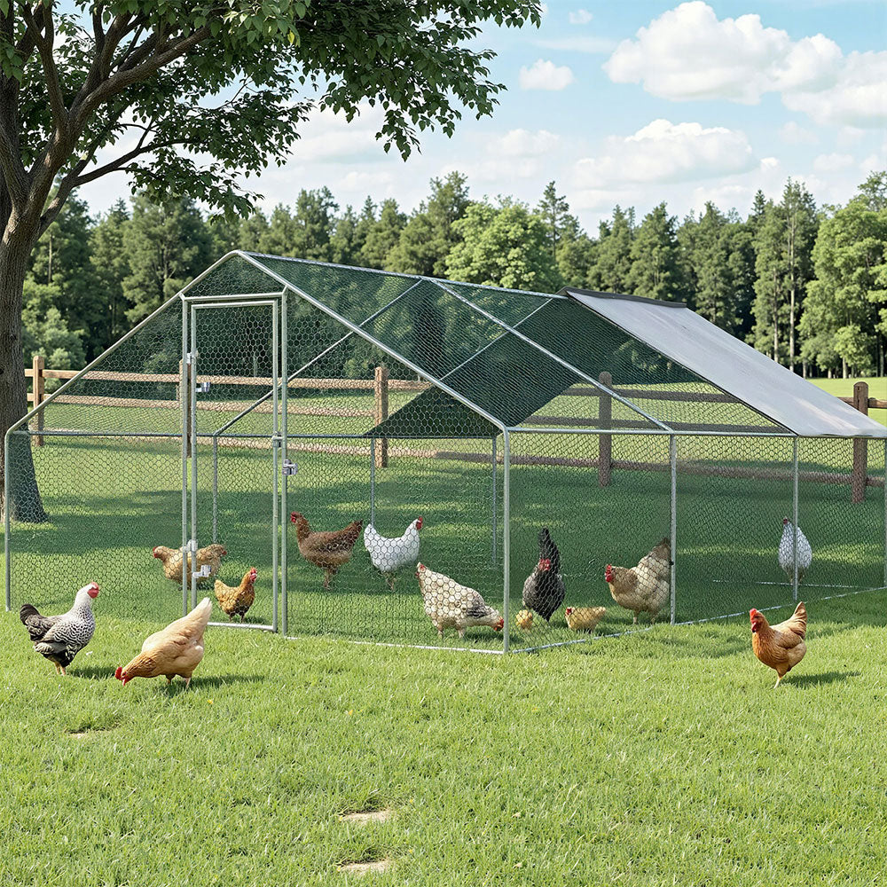 i.Pet Chicken Coop Cage 3x6x2m Galvanised Steel-Pet Care > Coops & Hutches > Coop & Hutch Accessories-PEROZ Accessories