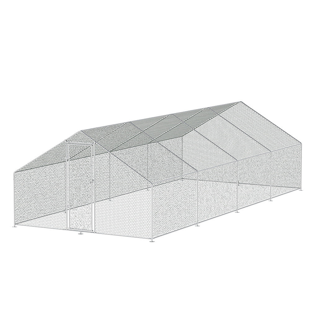 i.Pet Chicken Coop Cage 3x8x2m Galvanised Steel-Pet Care > Coops & Hutches > Coop & Hutch Accessories-PEROZ Accessories