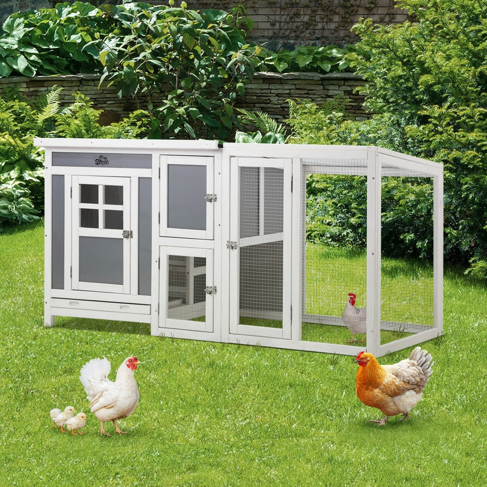 Alopet Chicken Coop Rabbit Hutch Wooden Cage Double Hatch-Wooden Hutch-PEROZ Accessories