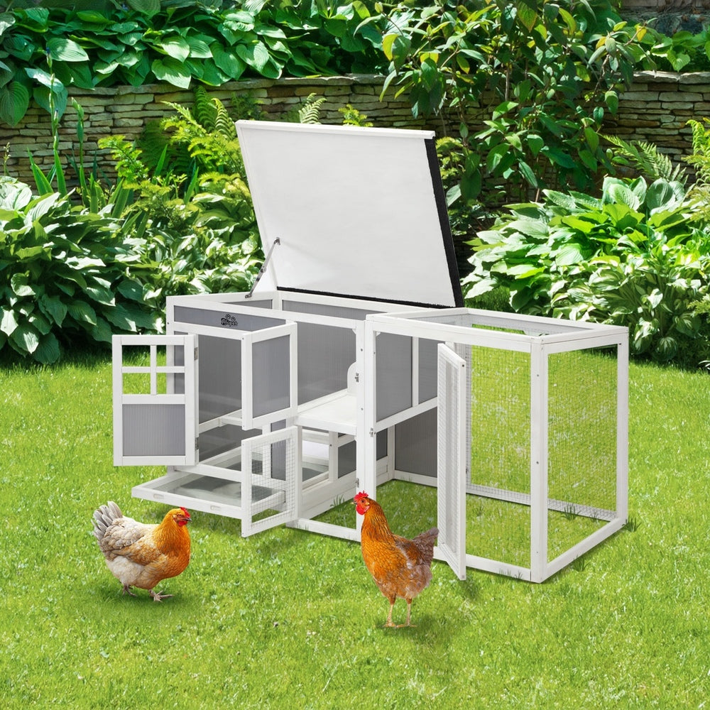 Alopet Chicken Coop Rabbit Hutch Wooden Cage Double Hatch-Wooden Hutch-PEROZ Accessories
