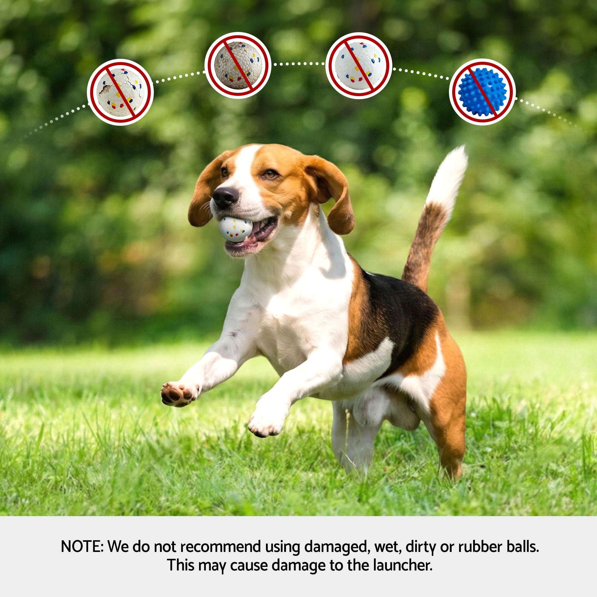 i.Pet Dog Ball Launcher Thrower with 6 ETPU Balls & 14/18/22m Launch Distance Black-Pet Care > Toys > Dog Toys-PEROZ Accessories