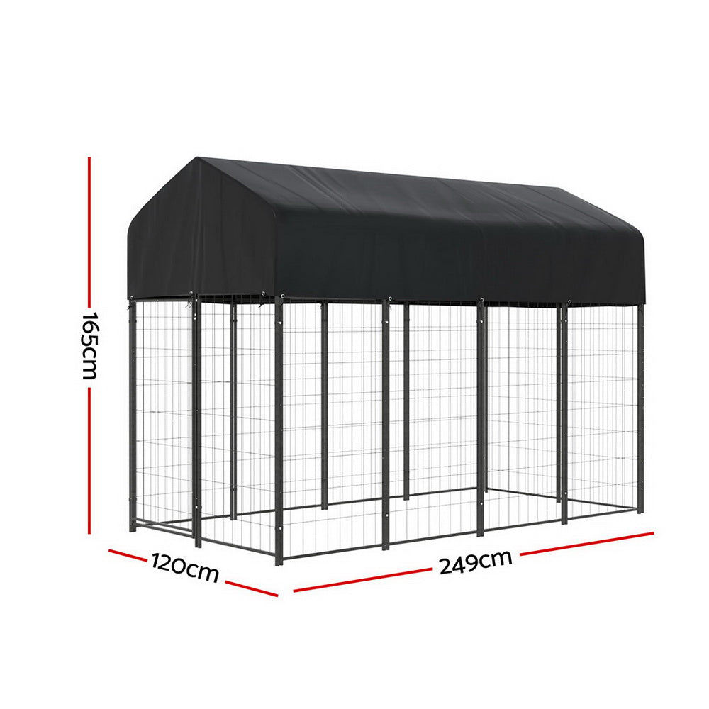 i.Pet Dog Kennel Extra Large House Outdoor Playpen Pet Puppy Metal Backyard-Pet Care > Dog Supplies > Dog Kennels-PEROZ Accessories