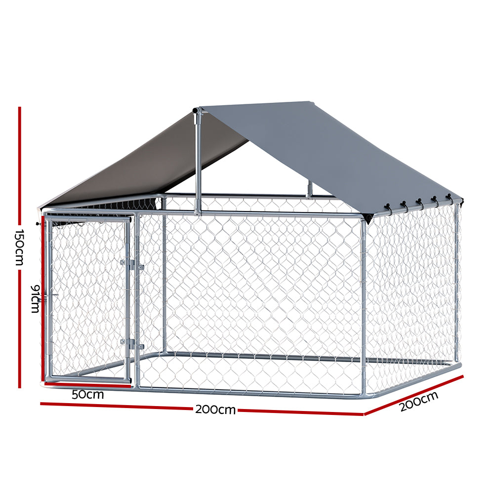 i.Pet Dog Kennel Large House XL Pet Run Cage Puppy Outdoor Enclosure With Roof-Pet Care > Dog Supplies > Dog Kennels-PEROZ Accessories