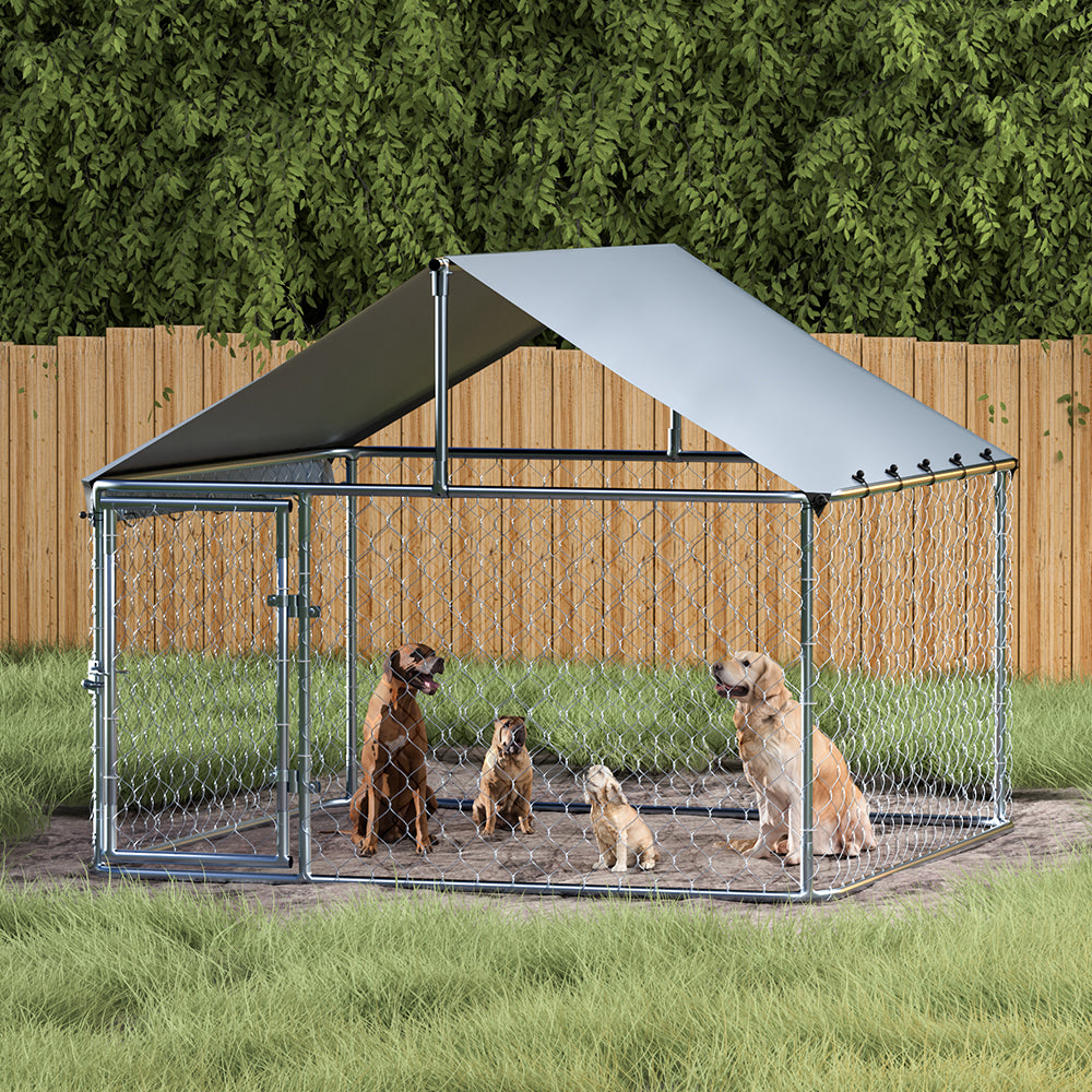 i.Pet Dog Kennel Large House XL Pet Run Cage Puppy Outdoor Enclosure With Roof-Pet Care > Dog Supplies > Dog Kennels-PEROZ Accessories