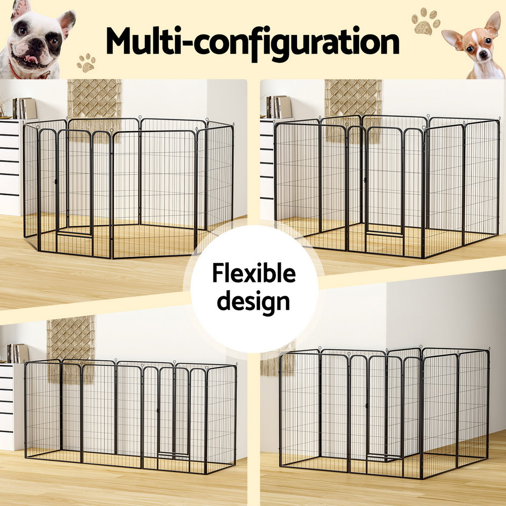 i.Pet Pet Dog Playpen 48" Enclosure 8 Panel Cage Kennel Puppy Fence Play Pen-Pet Care > Dog Supplies > Dog Playpens & Gates-PEROZ Accessories