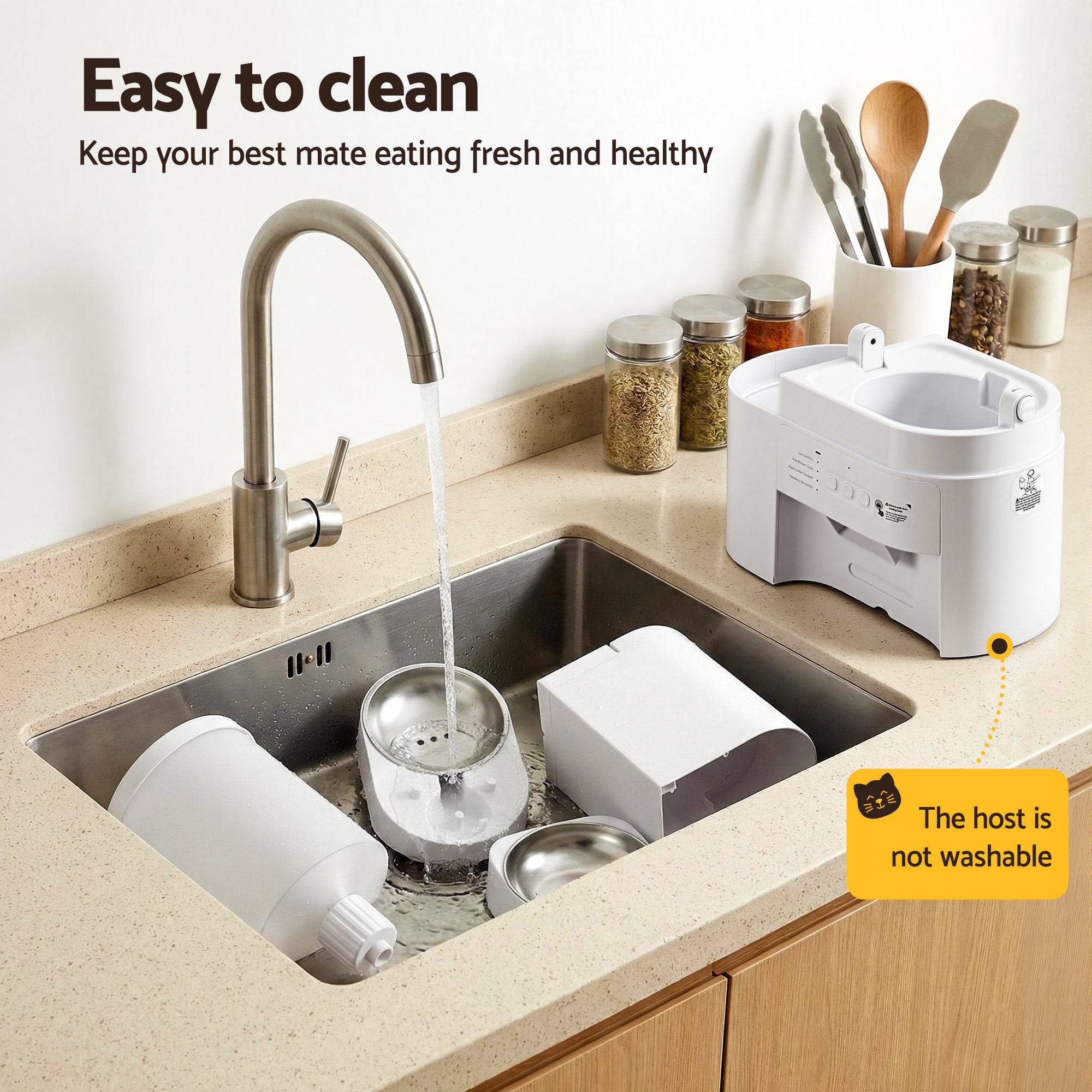 i.Pet Automatic Pet Feeder Water Dispenser 2-in-1 Smart WiFi Dog Cat Food 4L-Pet Care > Cat Supplies > Cat Bowls, Feeders & Waterers-PEROZ Accessories
