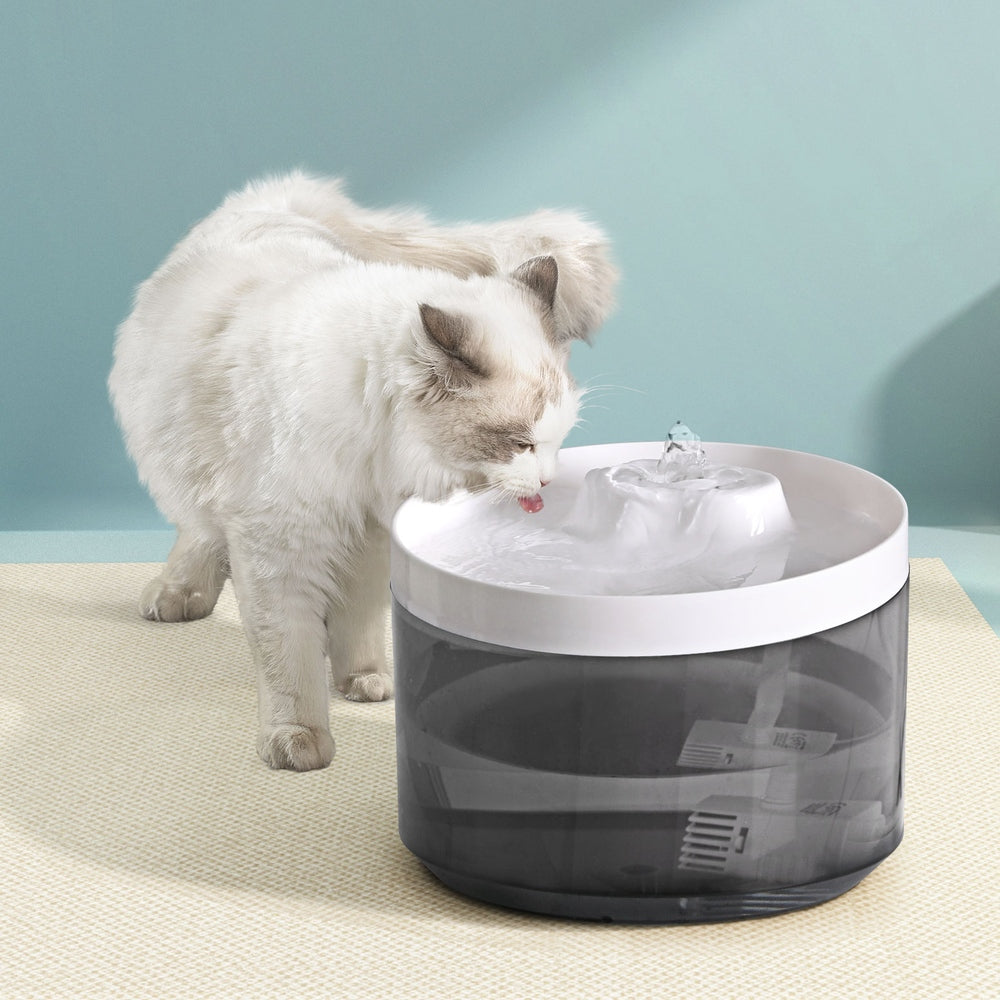 i.Pet Pet Water Fountain Feeder Dispenser Filter Dog Cat Drinking Automatic 2.2L-Pet Care > Cat Supplies > Cat Bowls, Feeders & Waterers-PEROZ Accessories