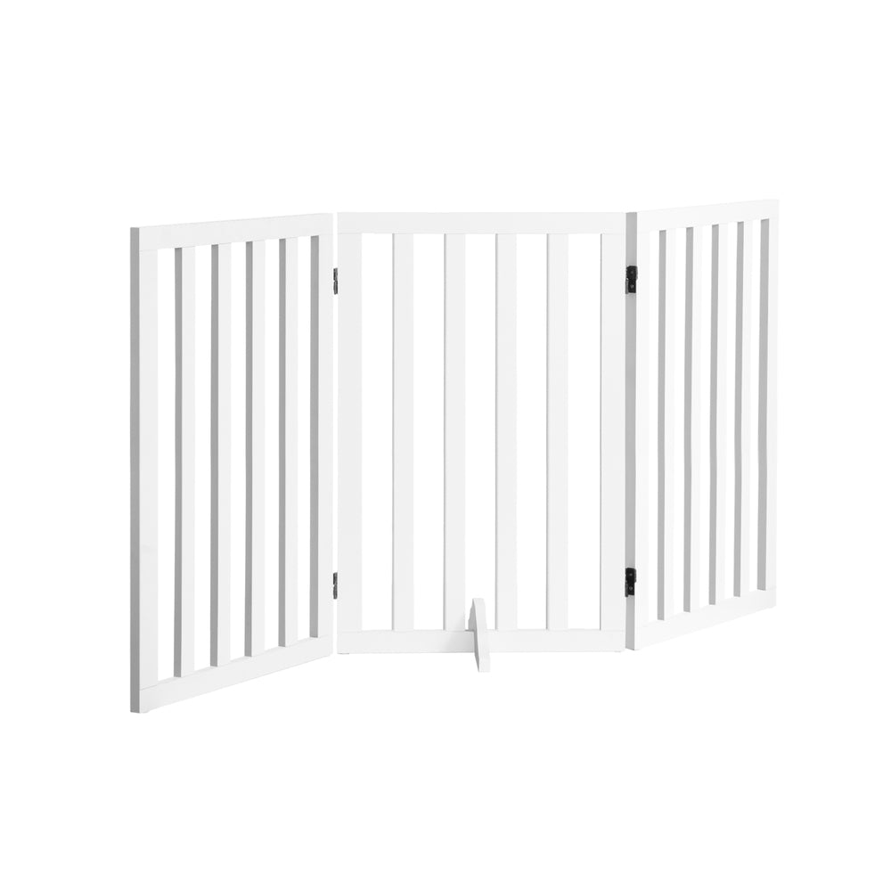 Alopet Wooden Pet Gate Security Door 3-Panel 80cm-Pet Fence-PEROZ Accessories