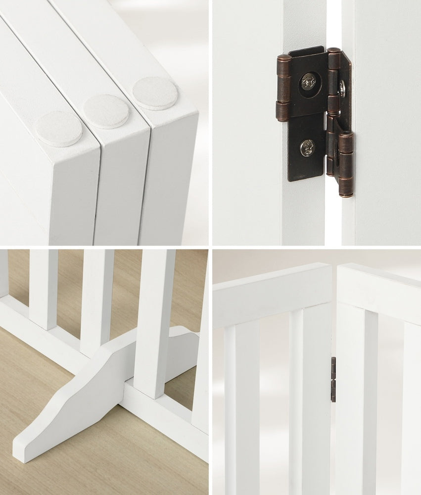 Alopet Wooden Pet Gate Security Door 3-Panel 80cm-Pet Fence-PEROZ Accessories
