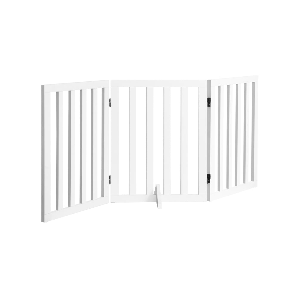 Alopet Wooden Pet Gate Dog Fence Safety Stair Barrier Security Door 3 Panels-Dog Fence-PEROZ Accessories