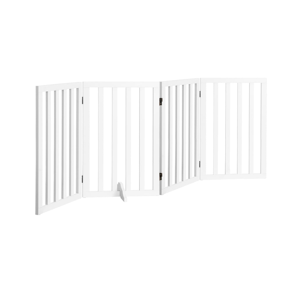 Alopet Wooden Pet Gate Security Door 4-Panel 80cm-Pet Fence-PEROZ Accessories