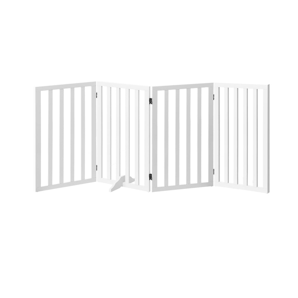 Alopet Wooden Pet Gate Security Door 4-Panel 80cm-Pet Fence-PEROZ Accessories