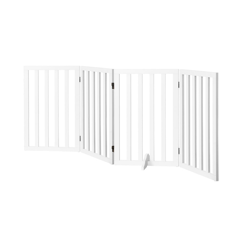 Alopet Wooden Pet Gate Security Door 4-Panel 80cm-Pet Fence-PEROZ Accessories