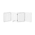 Alopet Wooden Pet Gate Dog Fence Safety Stair Barrier Security Door 4 Panels-Dog Fence-PEROZ Accessories