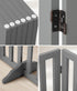 Alopet Wooden Pet Gate Dog Fence 6 Panels 80cm Grey-Pet Fence-PEROZ Accessories