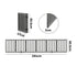 Alopet Wooden Pet Gate Safety Stair Barrier 6-Panel Grey-Pet Fence-PEROZ Accessories