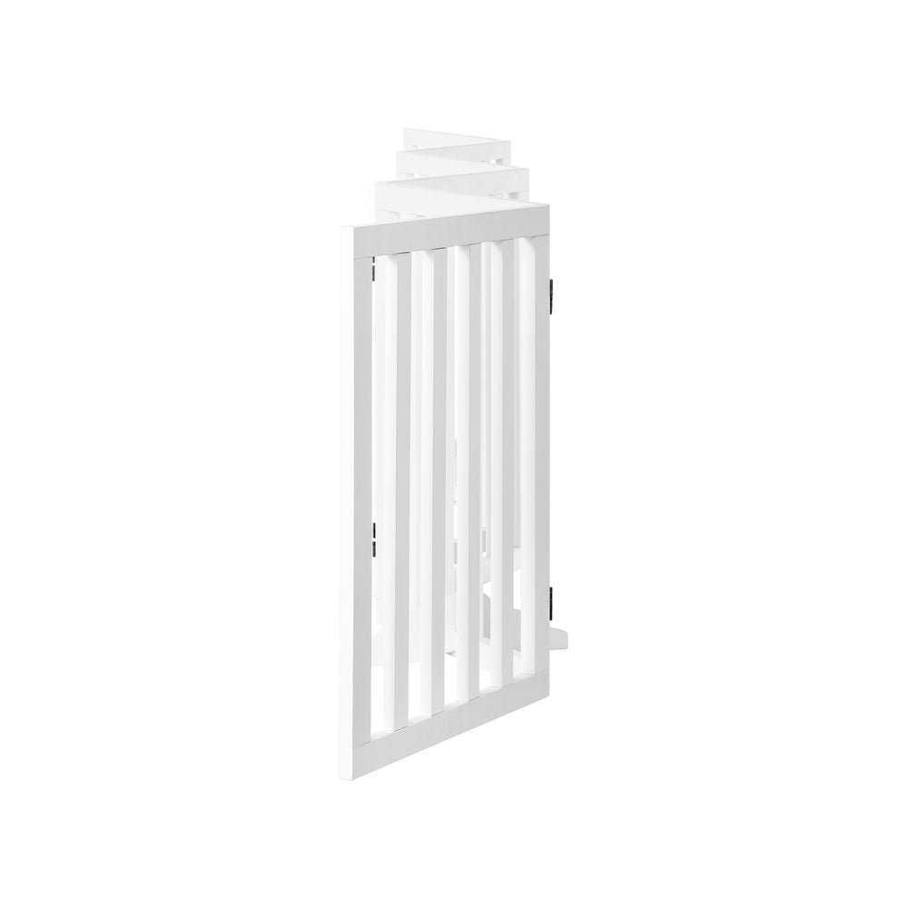 Alopet Wooden Pet Gate Dog Fence Safety Stair Barrier Security Door 6 Panels-Dog Fence-PEROZ Accessories