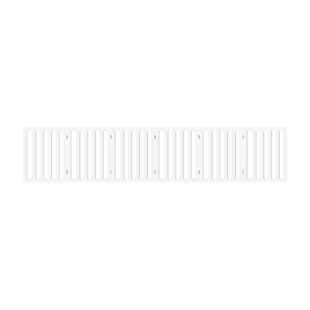 Alopet Wooden Pet Gate Dog Fence Safety Stair Barrier Security Door 6 Panels-Dog Fence-PEROZ Accessories