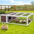 i.Pet Rabbit Hutch 124cm x 90cm x 35cm Chicken Coop Large Outdoor Wooden Run Cage House-Home & Garden > Shading-PEROZ Accessories