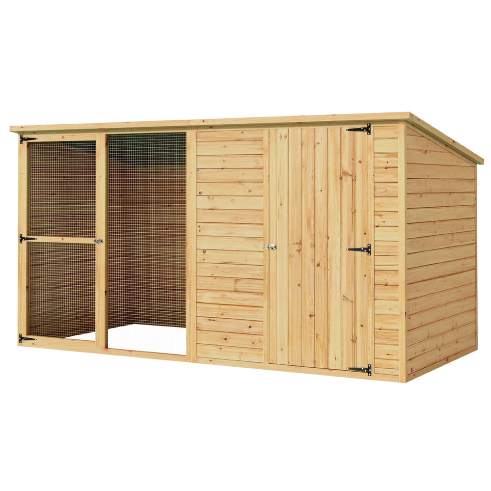 i.Pet Dog Kennel Extra Large 2.28M Wooden House Bed Outdoor Pet Puppy Cabin Log-Pet Care > Dog Supplies > Dog Kennels-PEROZ Accessories