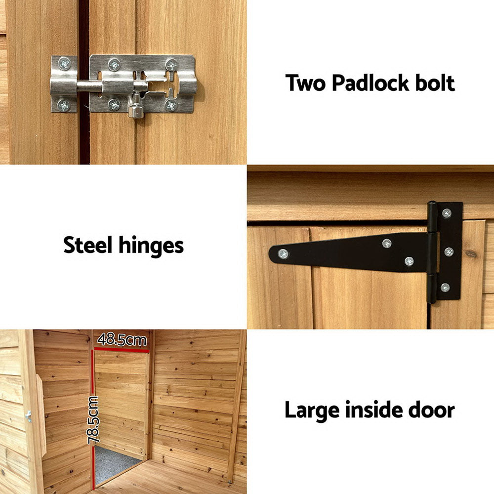 i.Pet Dog Kennel Extra Large 2.28M Wooden House Bed Outdoor Pet Puppy Cabin Log-Pet Care > Dog Supplies > Dog Kennels-PEROZ Accessories