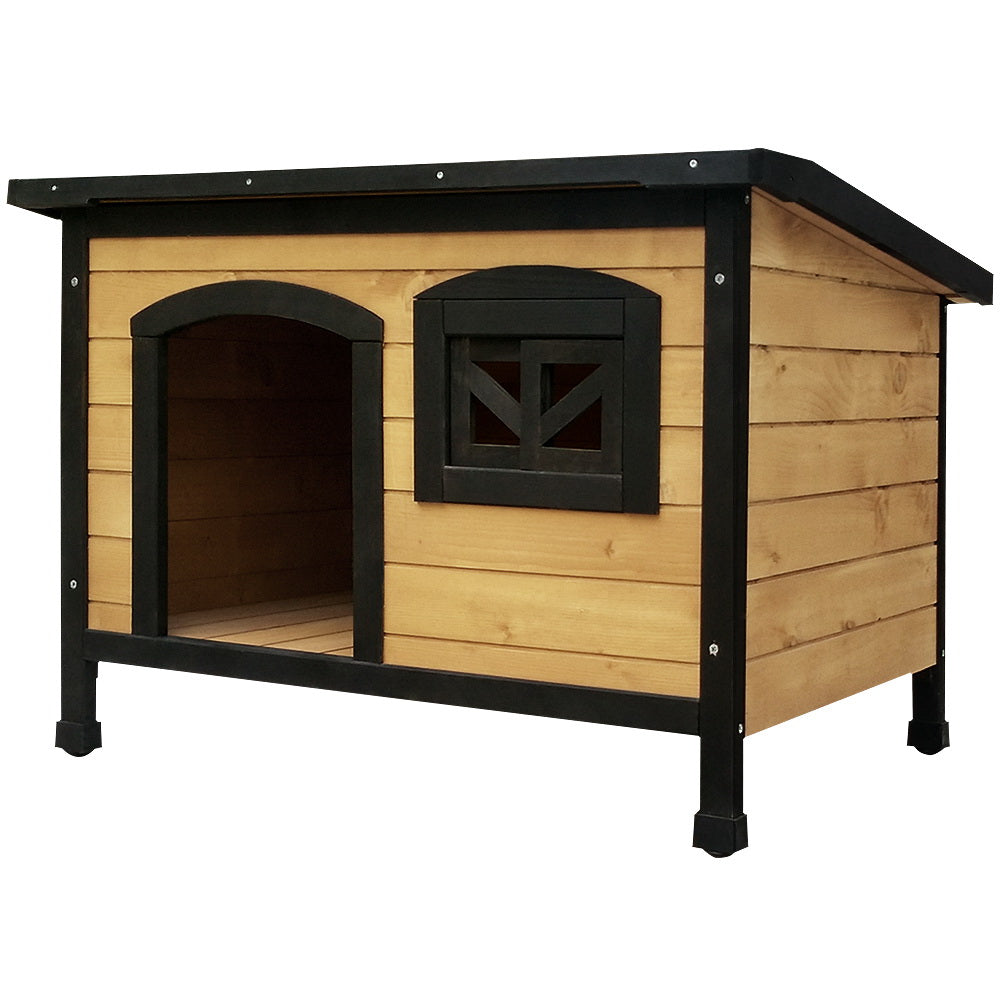 i.Pet Dog Kennel Extra Large Wooden Outdoor Indoor Puppy Pet House Cabin Crate Weatherproof-Pet Care > Dog Supplies-PEROZ Accessories
