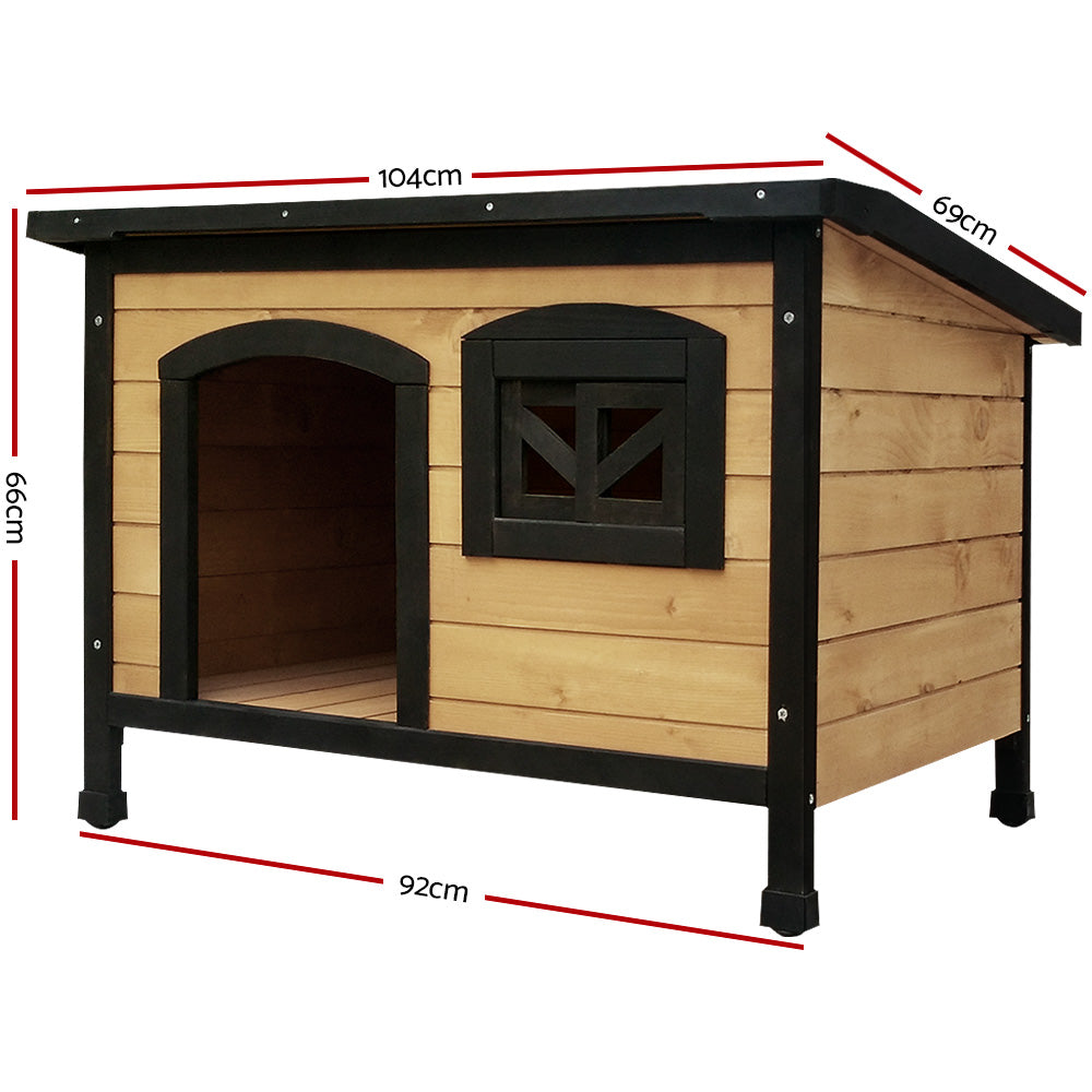i.Pet Dog Kennel Extra Large Wooden Outdoor Indoor Puppy Pet House Cabin Crate Weatherproof-Pet Care > Dog Supplies-PEROZ Accessories