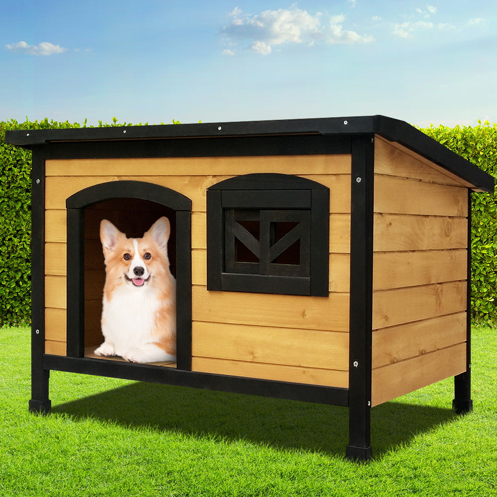 i.Pet Dog Kennel Extra Large Wooden Outdoor Indoor Puppy Pet House Cabin Crate Weatherproof-Pet Care > Dog Supplies-PEROZ Accessories