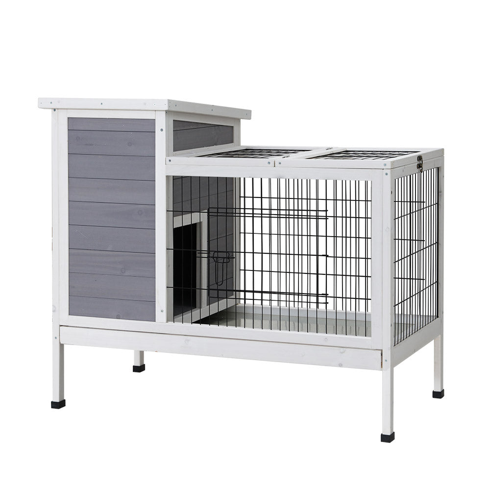 i.Pet Rabbit Hutch Chicken Coop 97cm x 49cm x 86cm Chicken Coop Large Run Wooden Outdoor Cage House-Home & Garden > Shading-PEROZ Accessories