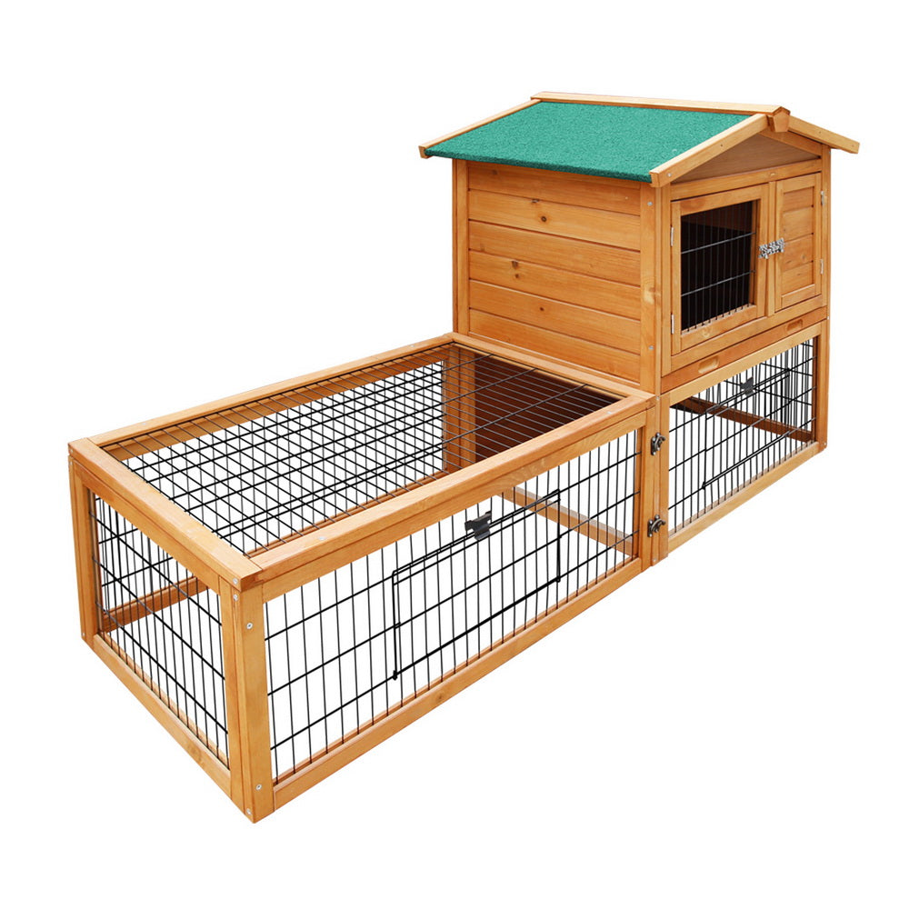 i.Pet Chicken Coop Rabbit Hutch 155cm x 49cm x 90cm Large Chicken Coop Wooden Run Cage House Outdoor-Pet Care > Coops & Hutches-PEROZ Accessories
