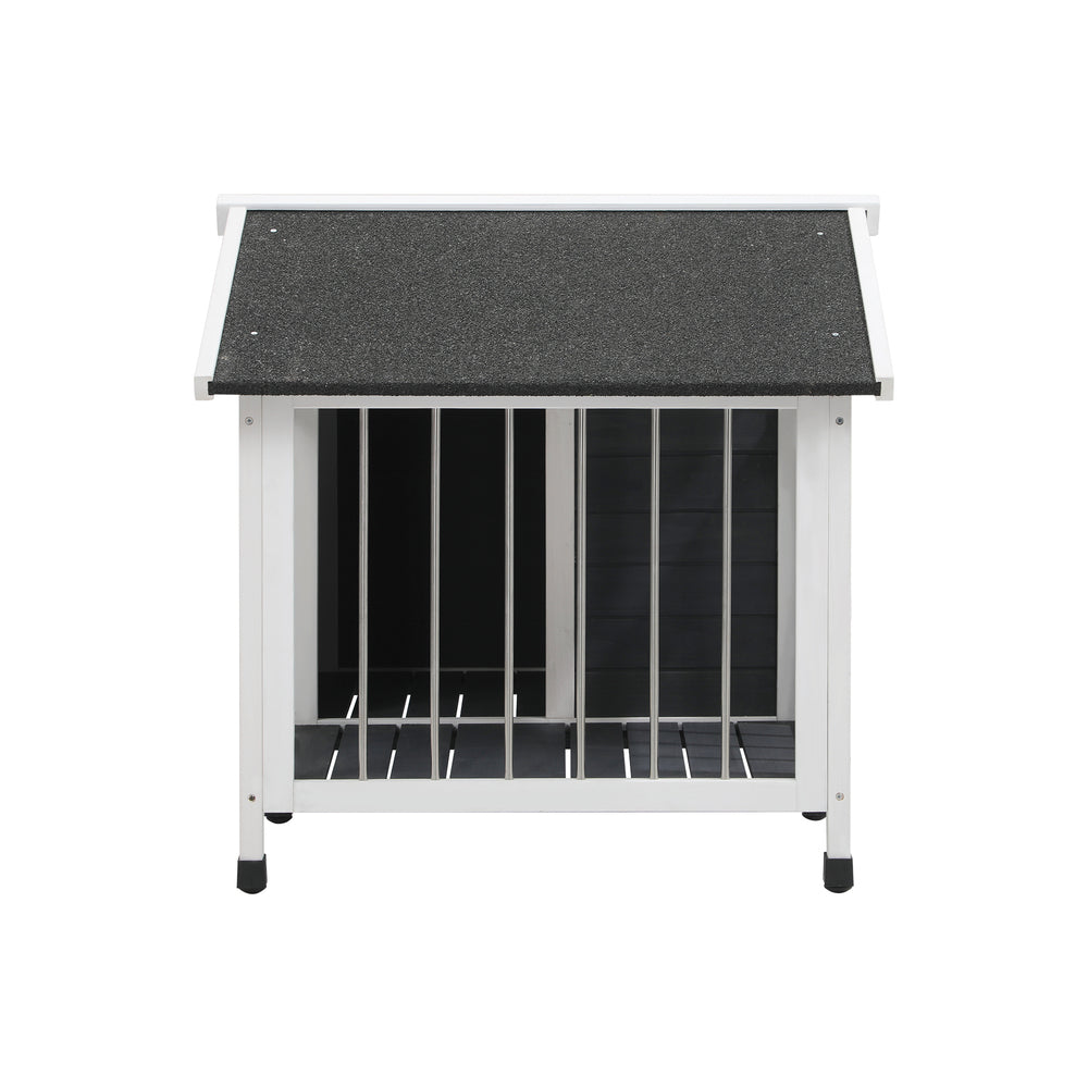 Alopet Wooden Pet Dog Kennel Awning Cabin Log Box Home Dog Cage Timber House-Wooden Kennel-PEROZ Accessories
