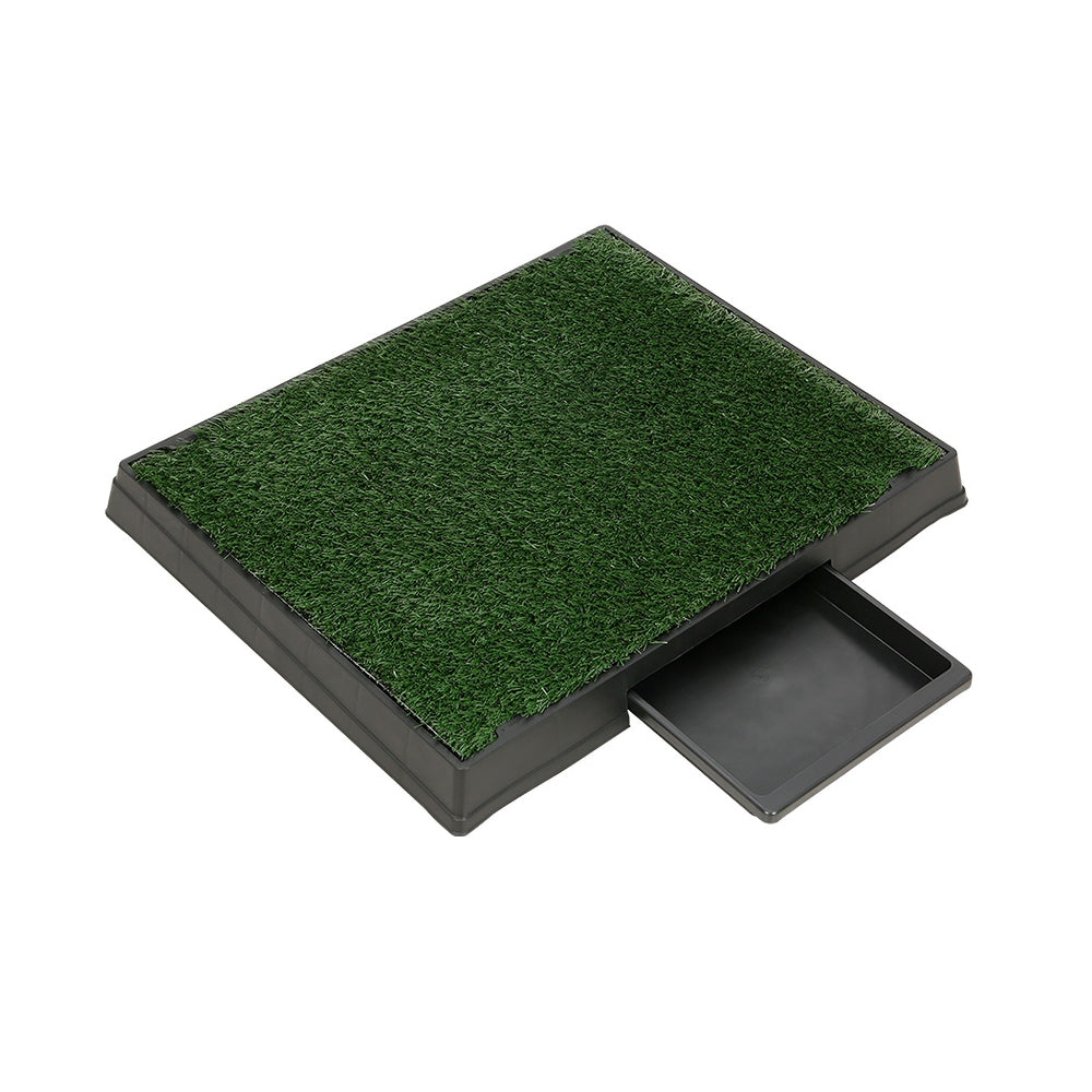i.Pet Pet Training Pad Dog Potty Toilet Large Portable With Tray Grass 2 Mats-Pet Care > Dog Supplies > Dog Training Aids-PEROZ Accessories