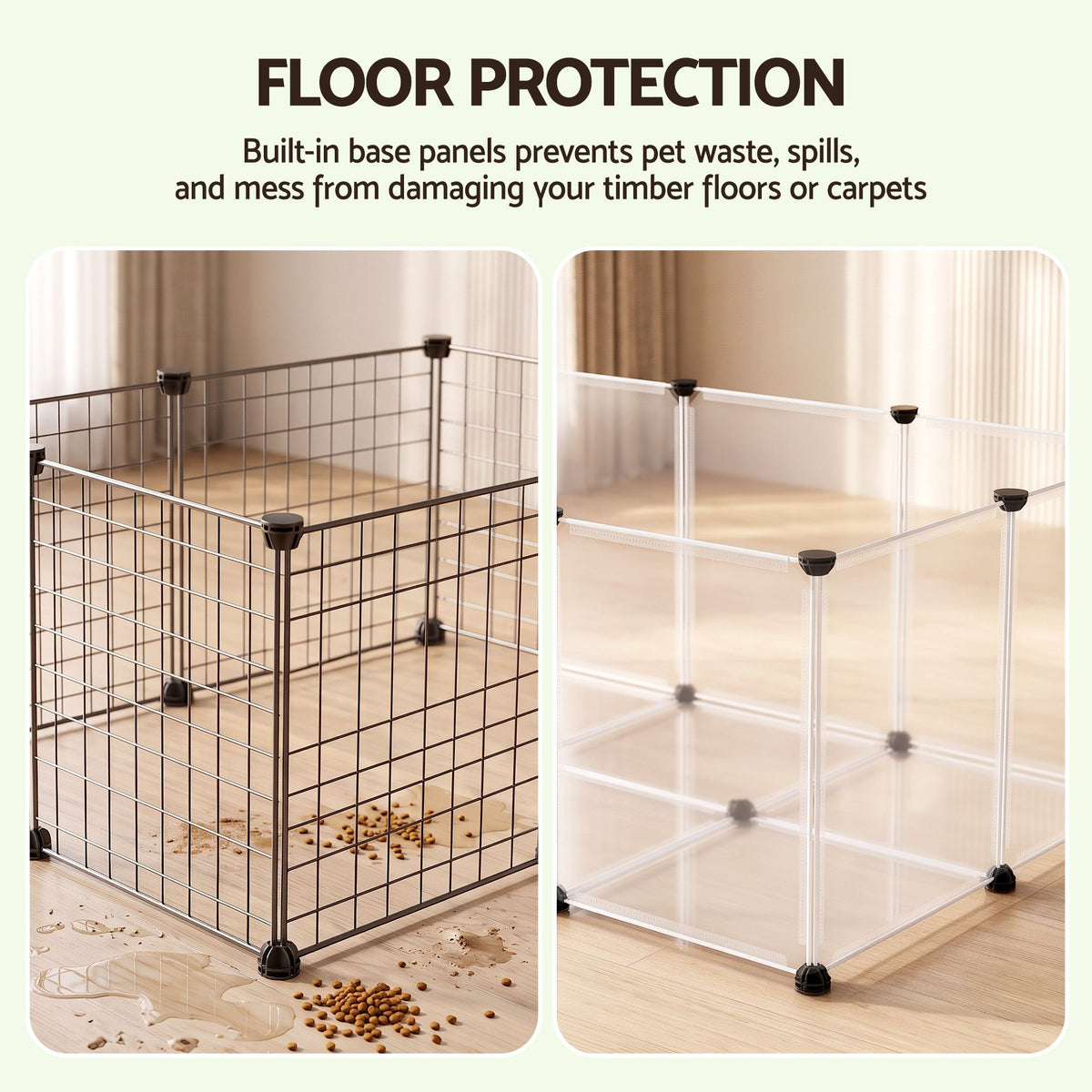 i.Pet Pet Dog Playpen 20 Panels with Baseboard DIY Enclosure Small Animal Rabbit Pen 125CM-Pet Care > Dog Supplies > Dog Playpens & Gates-PEROZ Accessories