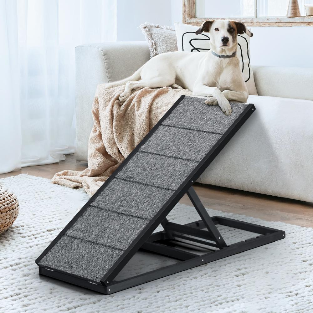 Alopet Dog Pet Ramp Adjustable Height Dogs Stairs Bed Sofa Car Foldable 100cm-Pet Ramps-PEROZ Accessories