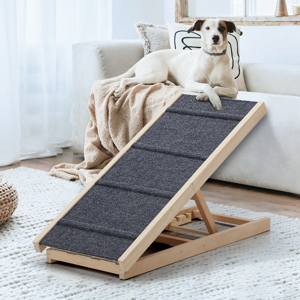Alopet Dog Pet Ramp Adjustable Height Foldable 100cm-Pet Ramp-PEROZ Accessories